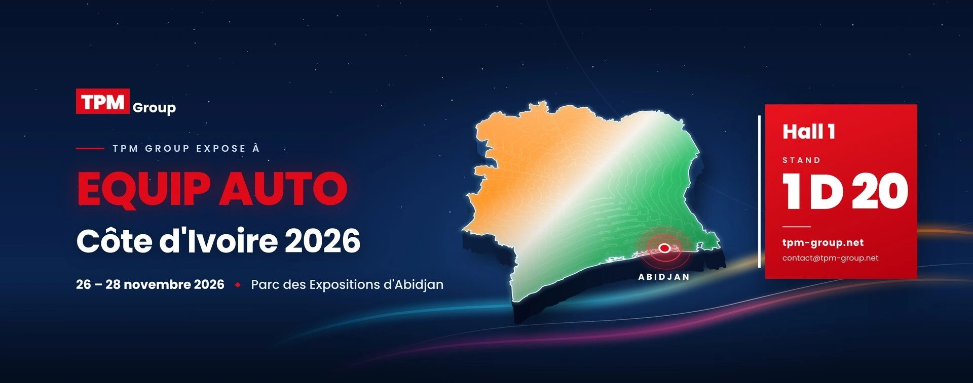 TPM Group expose à EQUIP AUTO Côte d'Ivoire 2026, à Abidjan